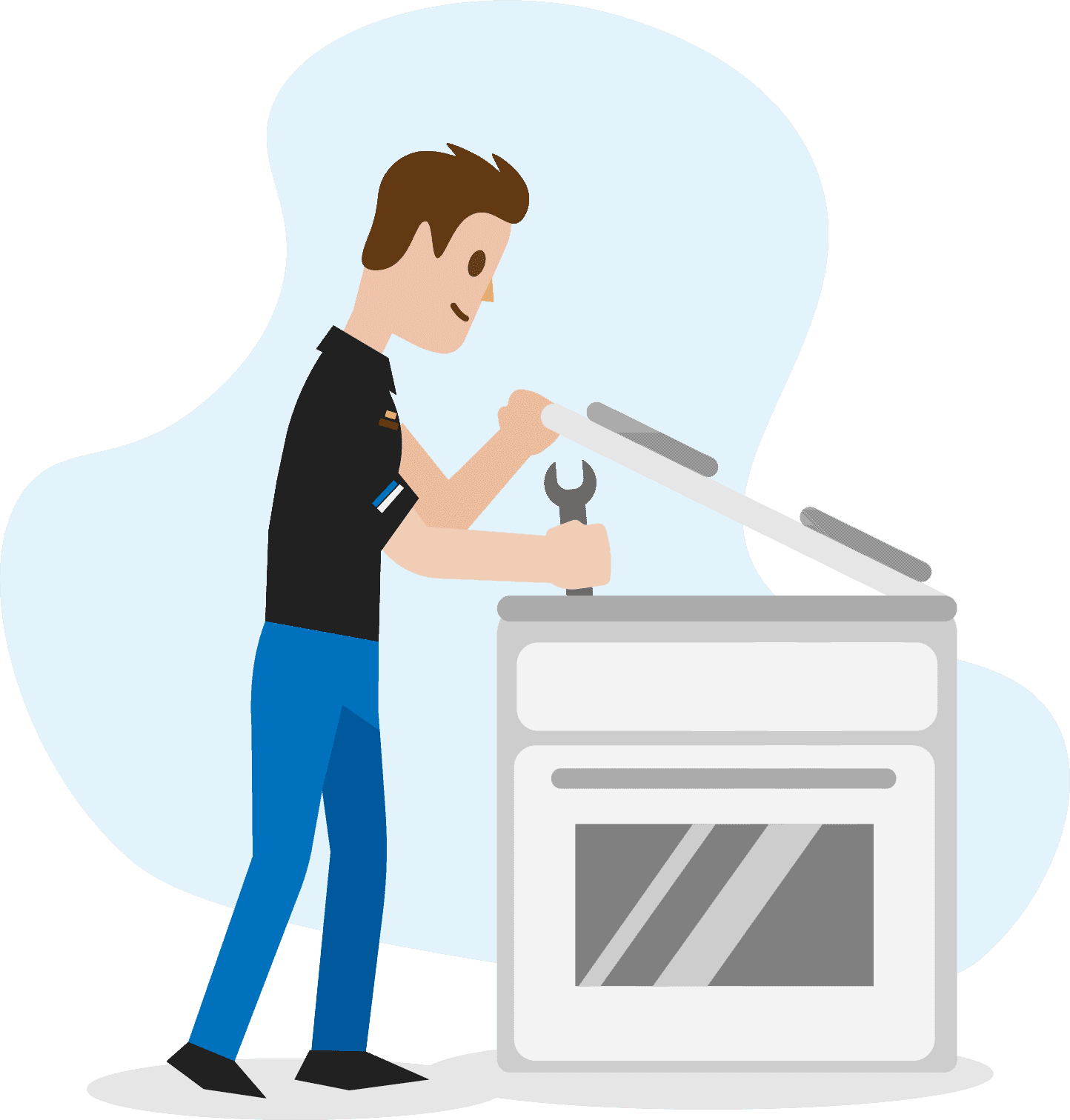 appliance repairman cooktop