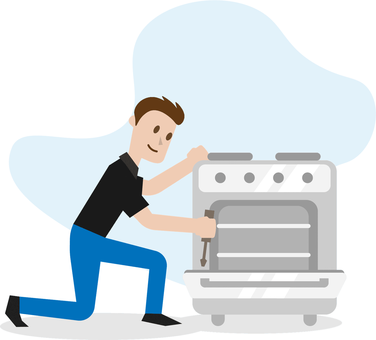 touching a hot stove clipart
